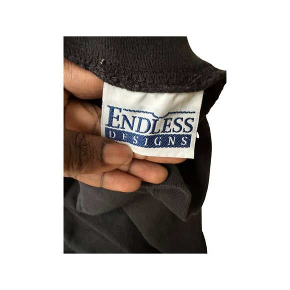 VTG Halloween "Boo" Skeleton Black Sweatshirt By Endless Designs Sun Faded Sz L - Picture 5 of 5